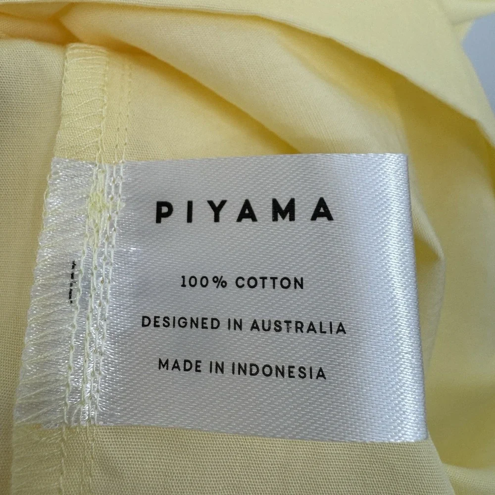 PIYAMA 2-pc Susie Pajamas Sleep Set sz M 100% Cotton Tank Top & Shorts Buttercup